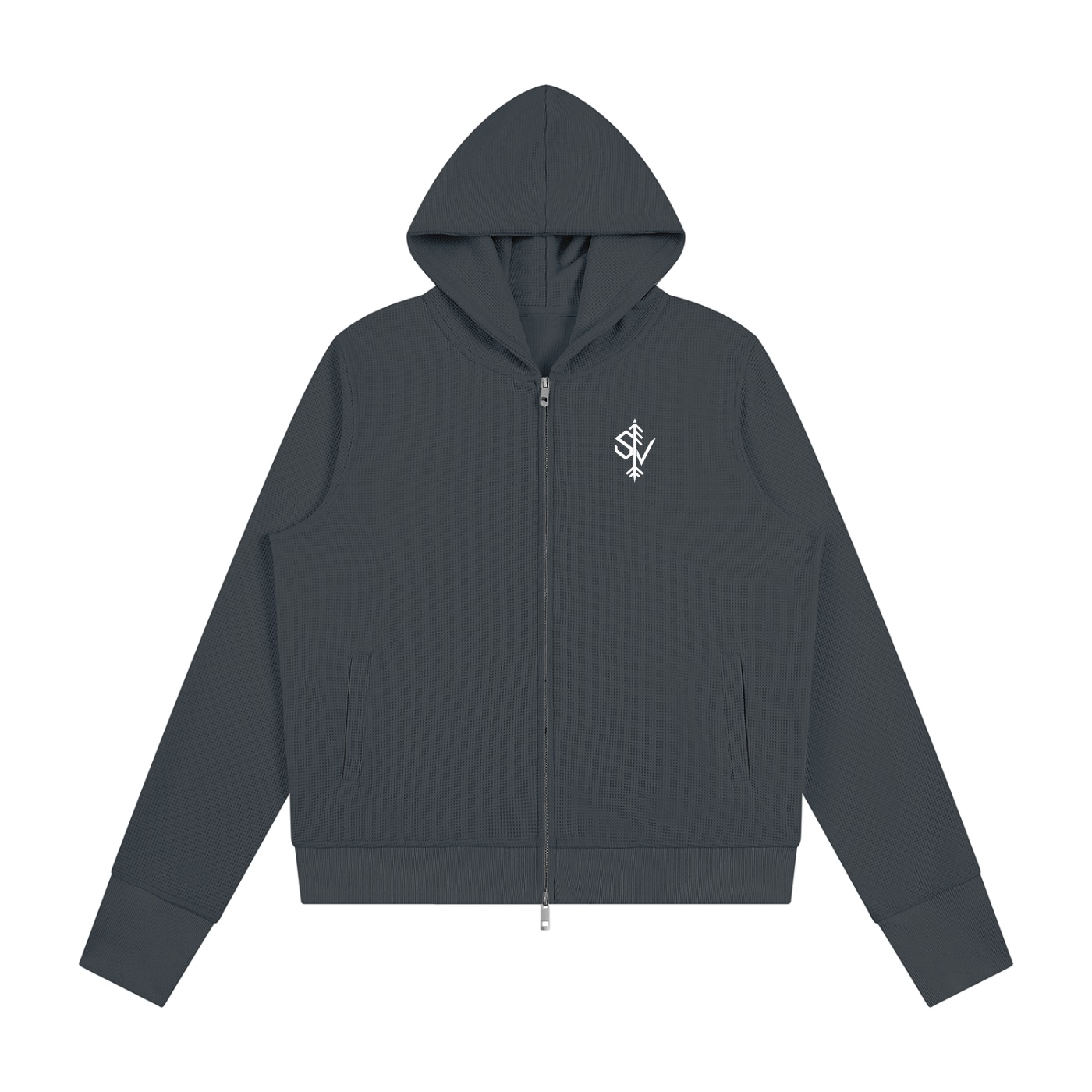 South Vinland – Women’s Touchmark Waffle Zip Hoodie · G001 - Image 3